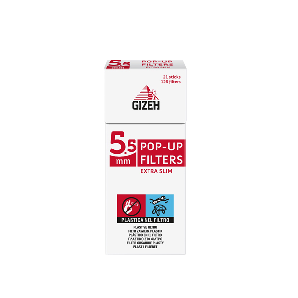GIZEH EXTRA SLIM POP UP FILTERS 5.5 mm